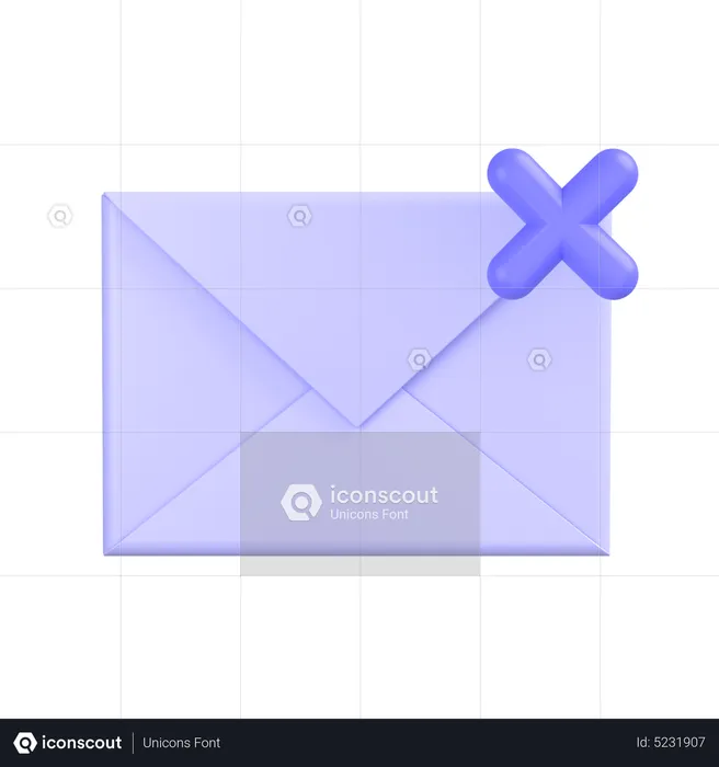 Cancel Mail  3D Icon