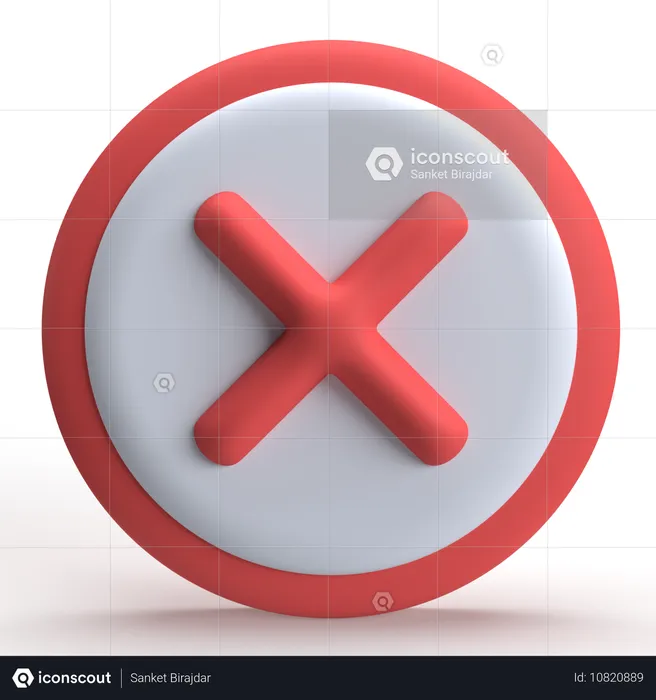 Cancelar  3D Icon