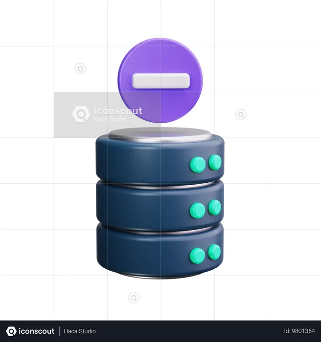 Cancelar base de datos  3D Icon