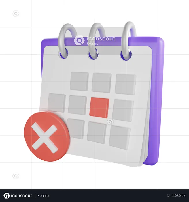 Cancela o agendamento  3D Icon