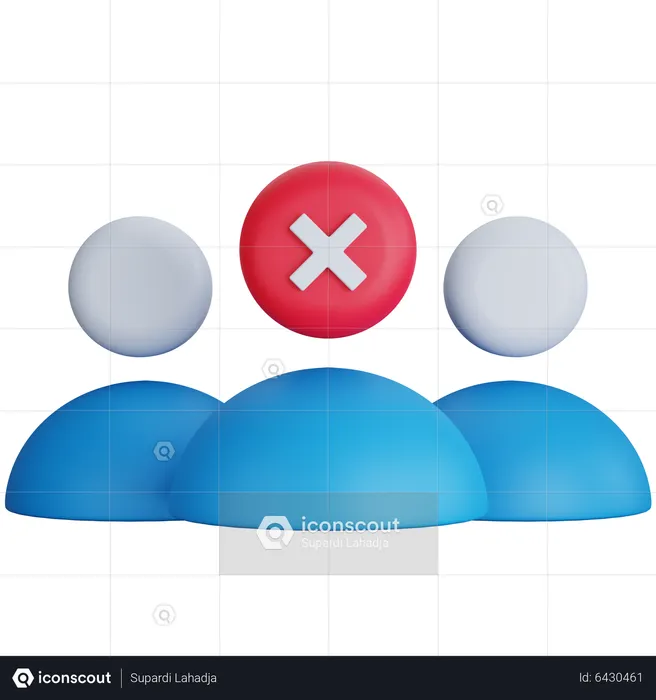 Cancelar equipe  3D Icon