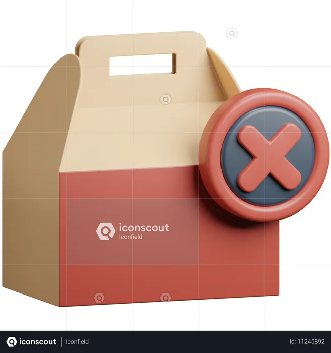 Cancelar pedido de comida  3D Icon