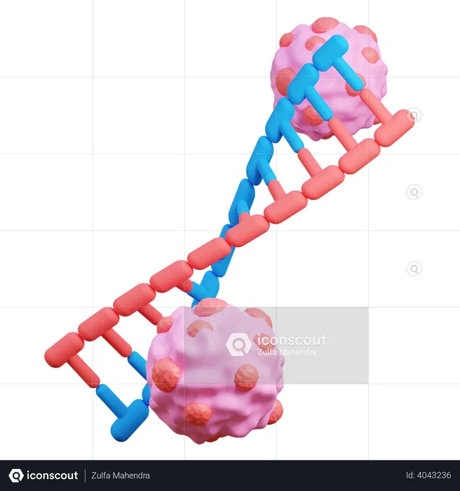 Cancer affected DNA  3D Icon