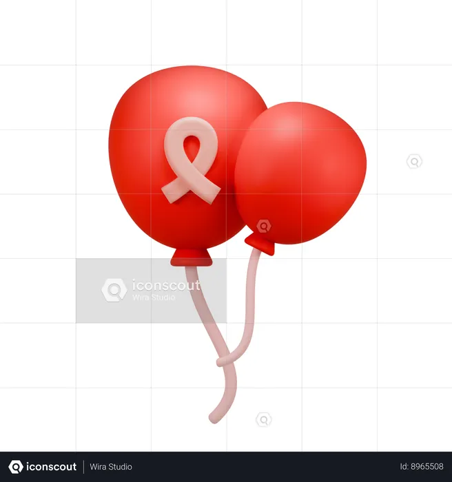 Cancer Balloons  3D Icon