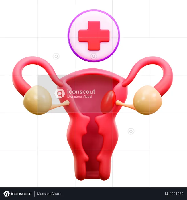 Câncer cervical  3D Icon