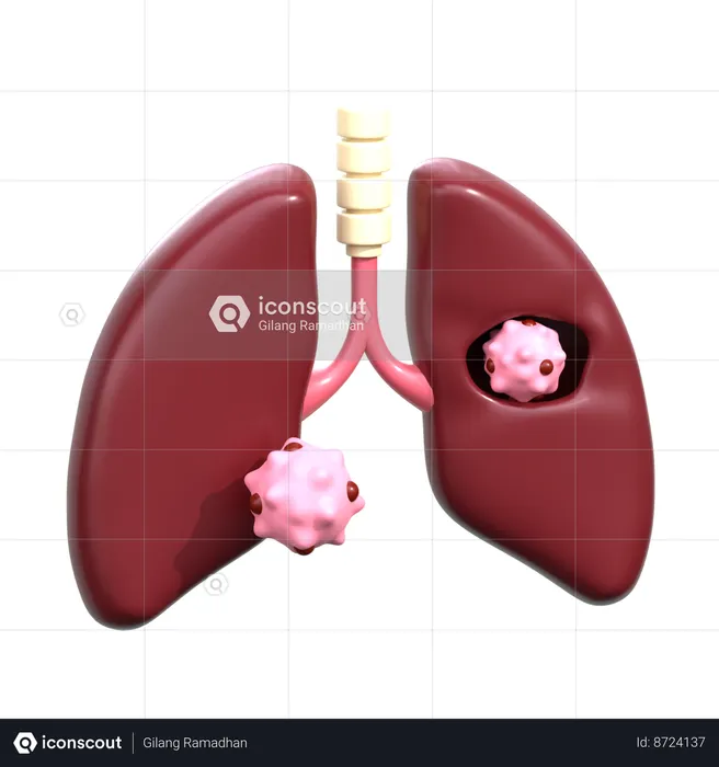 Câncer de pulmão  3D Icon