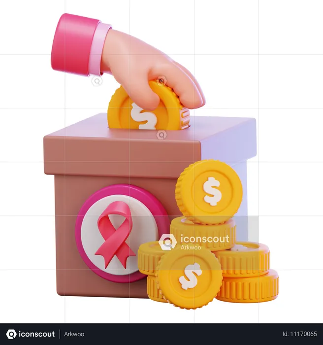 Cancer Donation  3D Icon