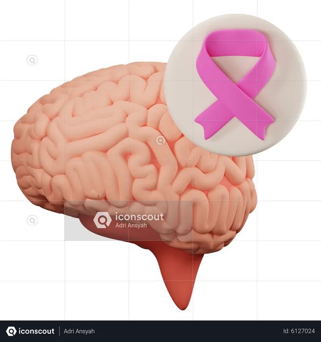 Cancer du cerveau  3D Icon