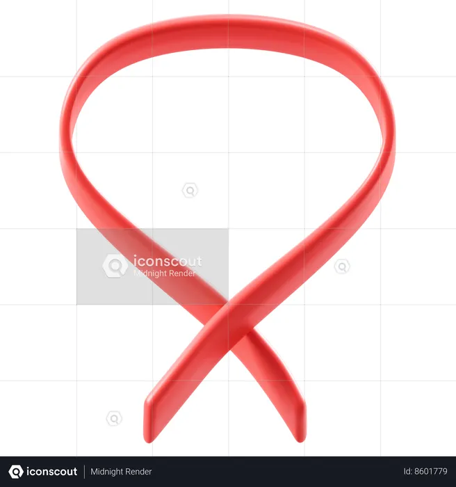 Cancer Ribbon  3D Icon