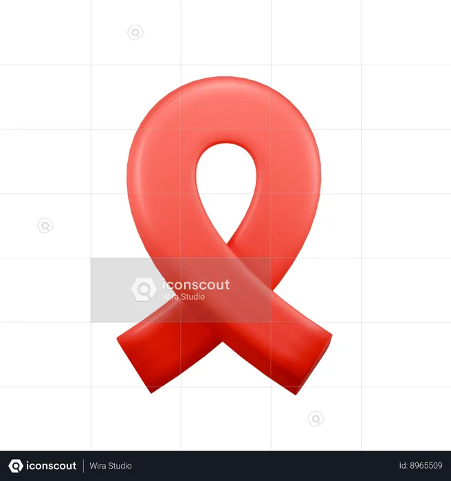 Cancer Ribbon  3D Icon