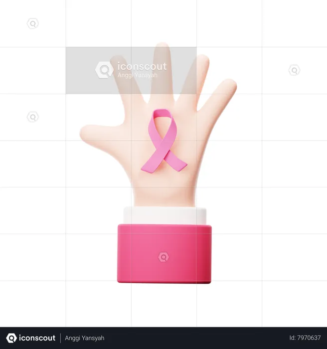 Cancer Ribbon  3D Icon