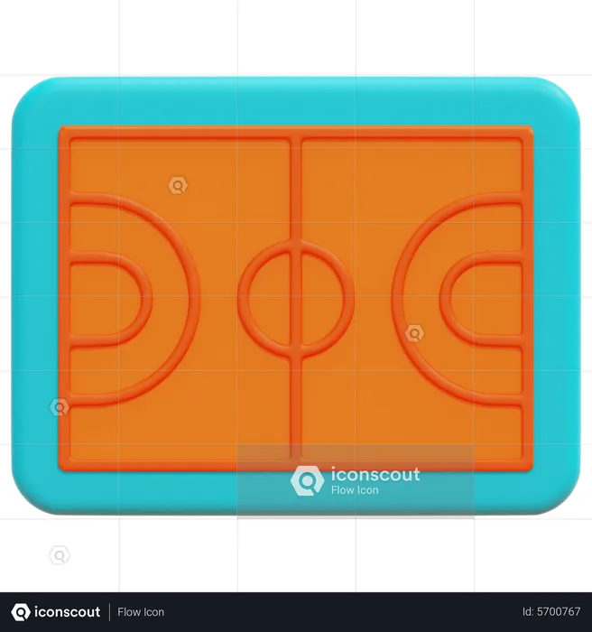 Cancha de baloncesto  3D Icon