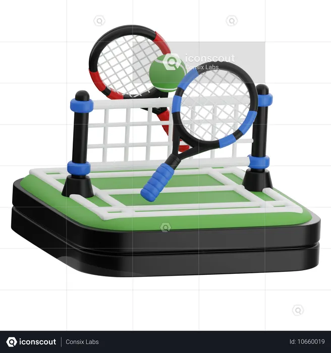 Campo de tenis  3D Icon