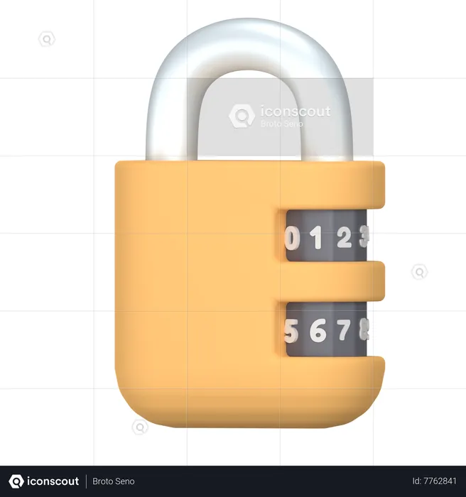 Candado codificado  3D Icon