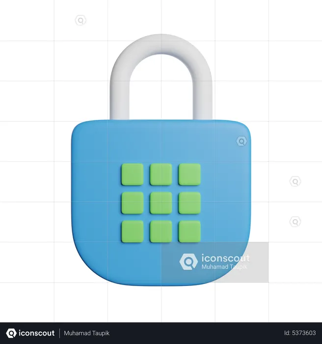 Contraseña del candado  3D Icon