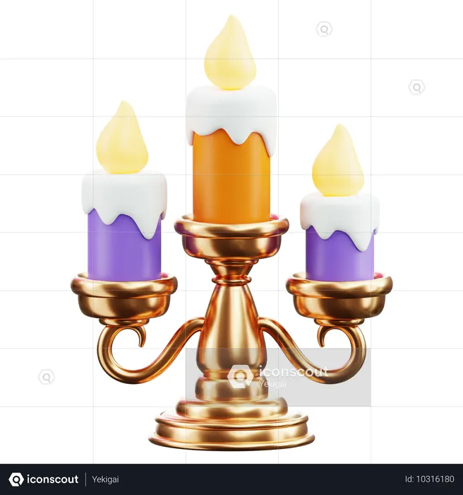 Candelabro espeluznante  3D Icon