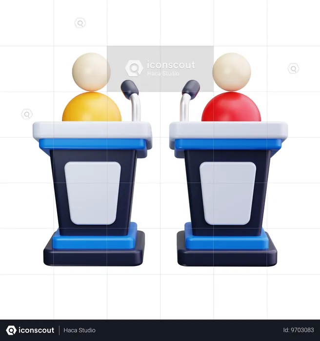 Candidate Debate  3D Icon