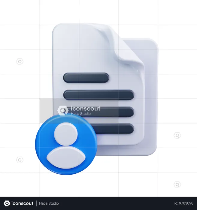 후보자 프로필  3D Icon