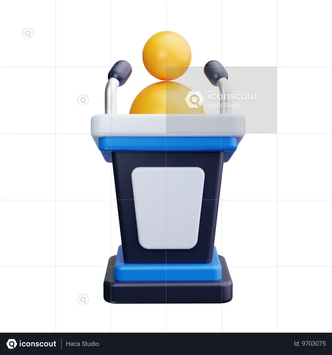 Candidate Speech  3D Icon