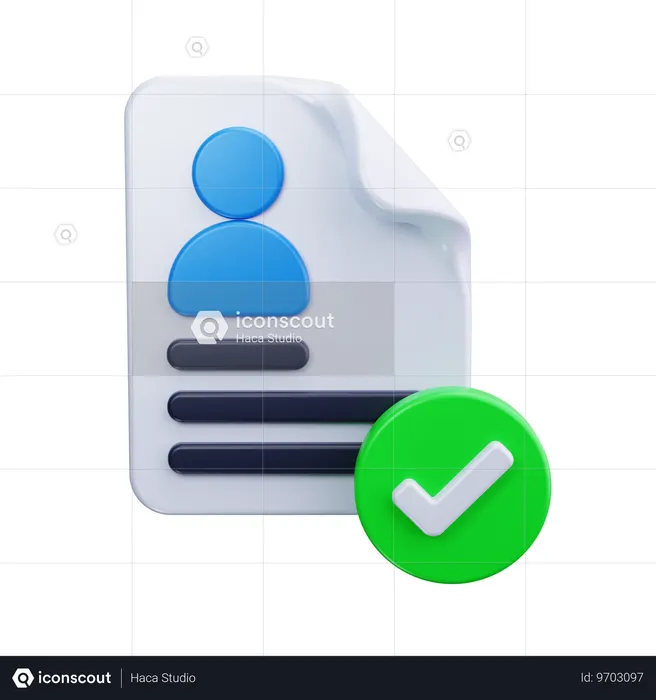 Candidate Verified  3D Icon