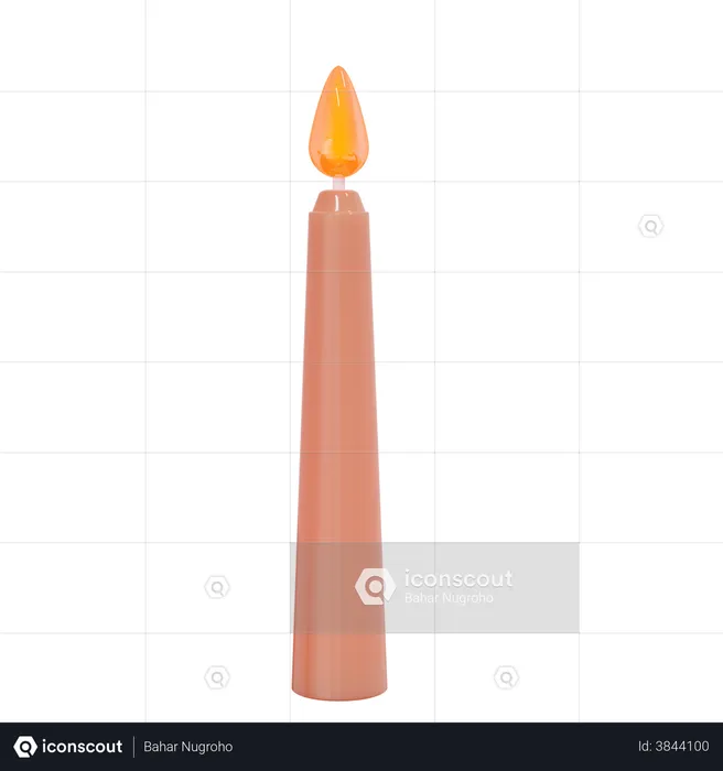 Candle  3D Illustration