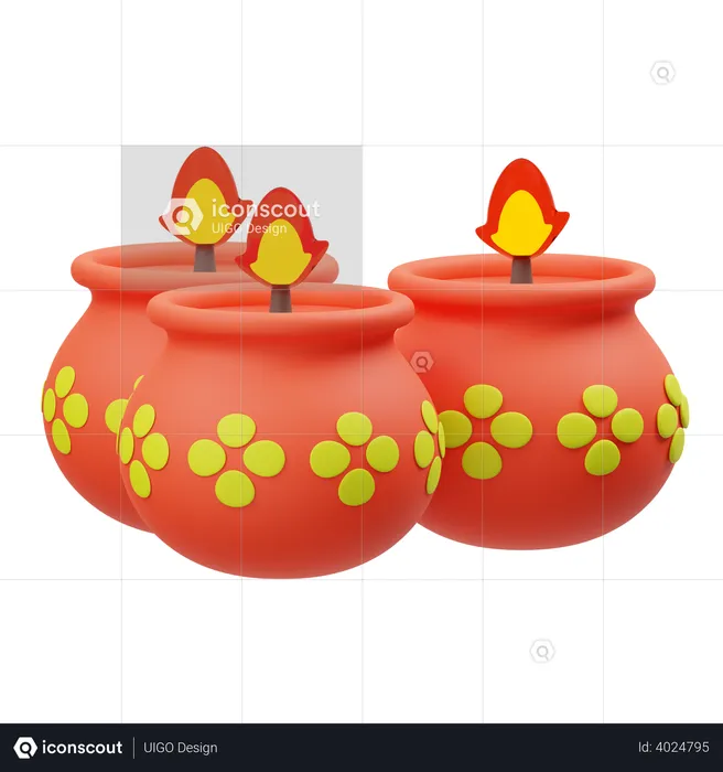 Candle  3D Illustration