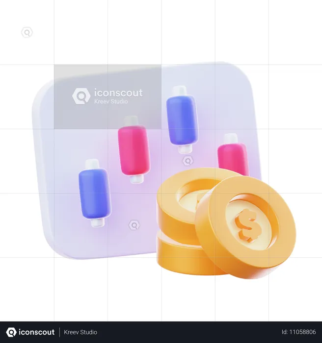 Candle Bar  3D Icon