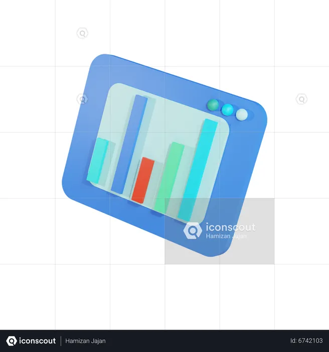 Candle Chart  3D Icon