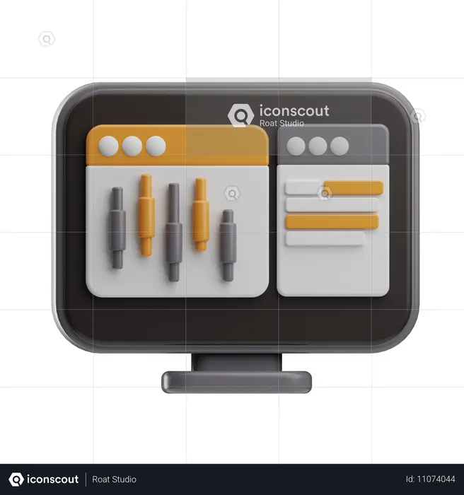Candle Chart  3D Icon