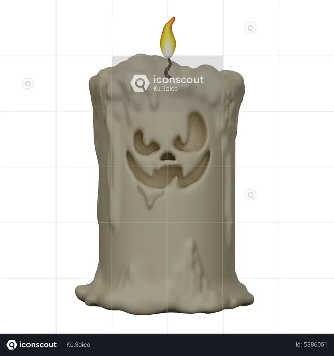 Candle face  3D Icon
