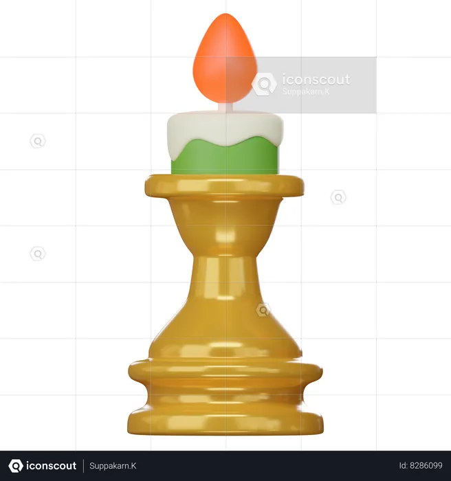 Candle Holder  3D Icon