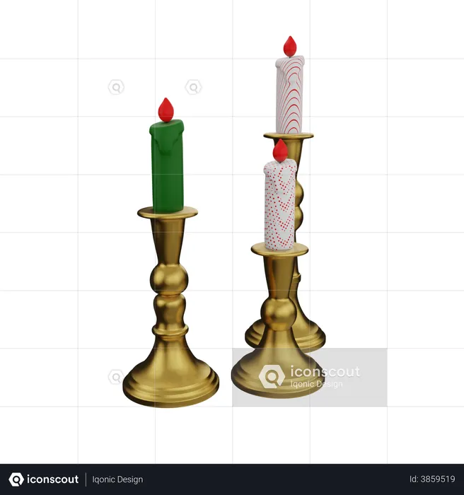 Candle Stand  3D Illustration