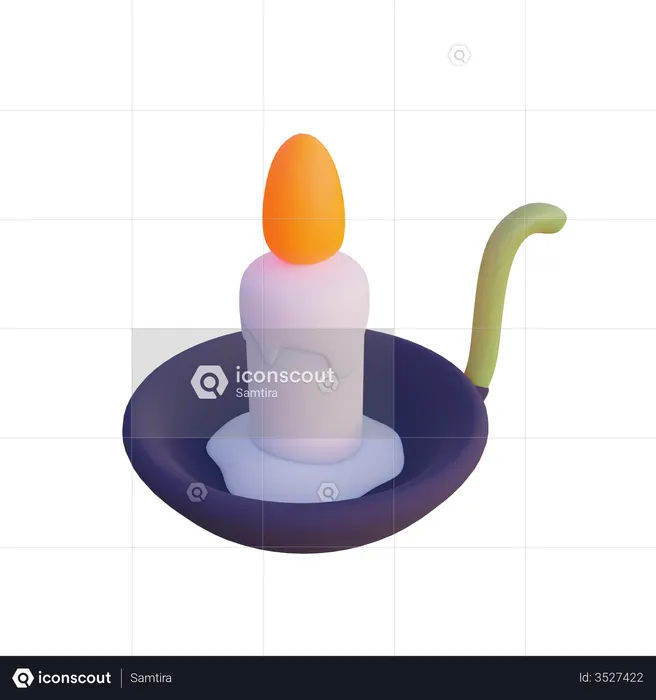 Candle Stand  3D Illustration