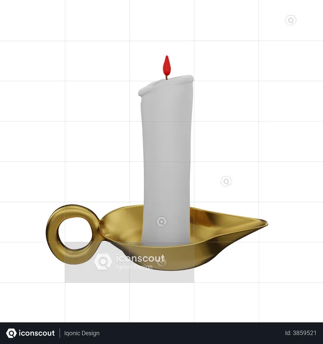 Candle Stand  3D Illustration