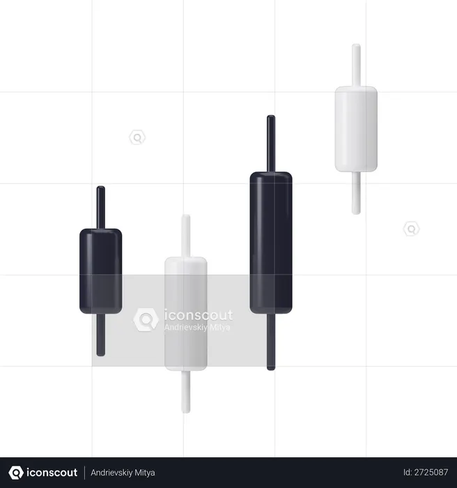 Candle sticks  3D Illustration
