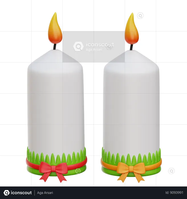 Candles  3D Icon