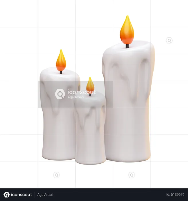 Candles  3D Icon