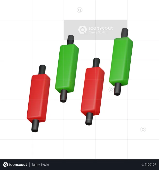 Candlestick  3D Icon