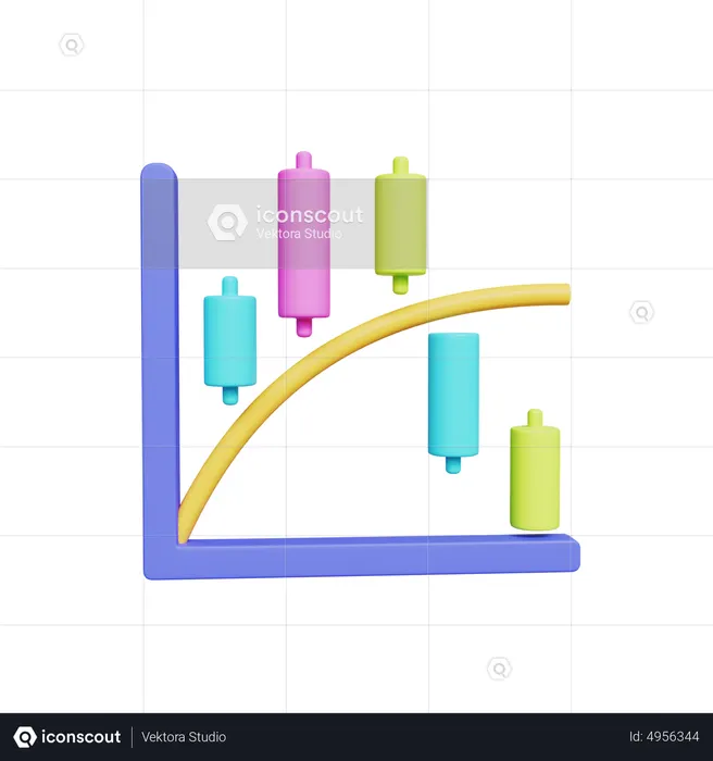 Candlestick Graph 3d Icon Free Download Business 3d Icons Iconscout 