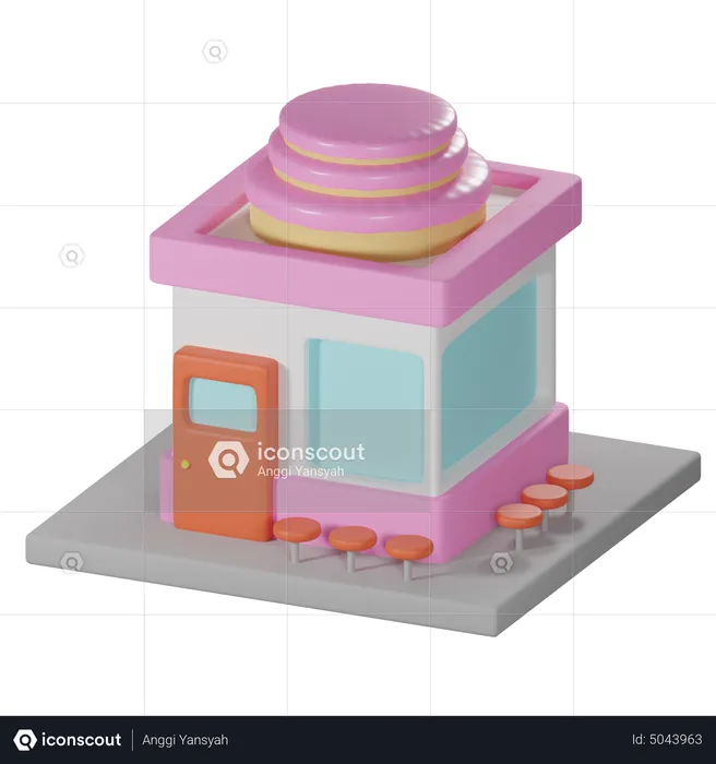 Candy and Cake Store  3D Icon