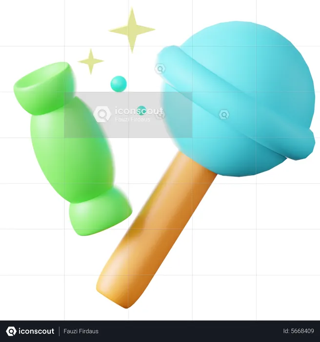 Candy And Lollipop  3D Icon