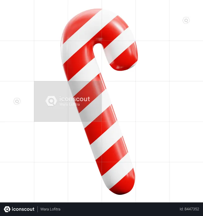 Candy cane  3D Icon