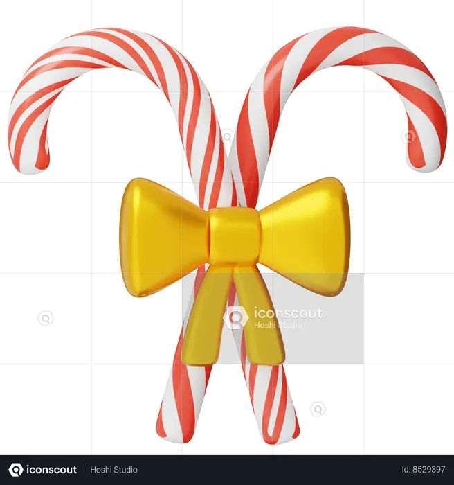 Candy Cane  3D Icon