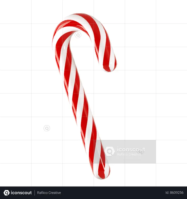 Candy Cane  3D Icon