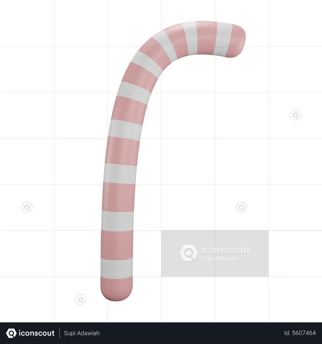 Candy Cane  3D Icon