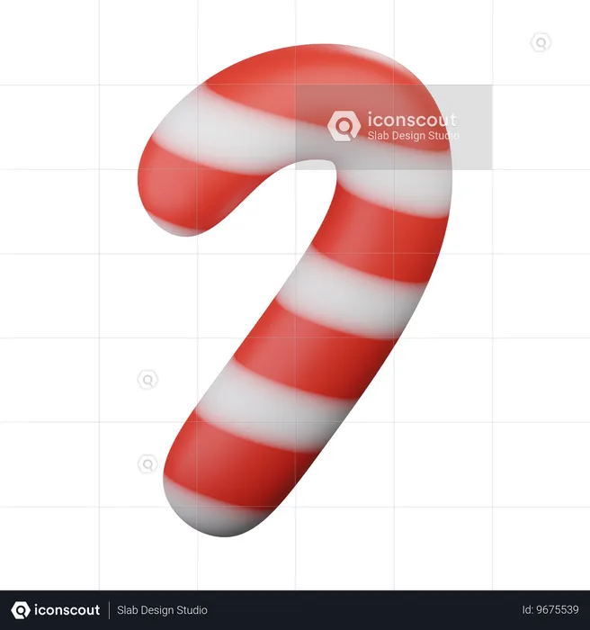 Candy Cane  3D Icon