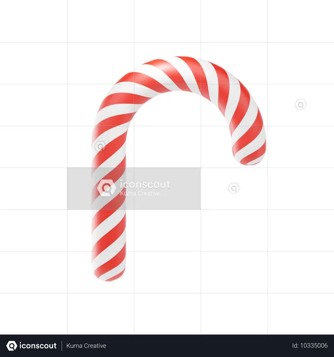 Candy Cane  3D Icon