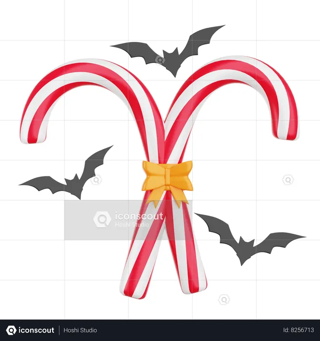 Candy Cane  3D Icon