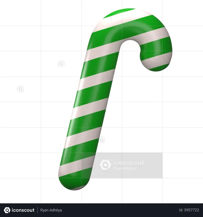 Candy Cane  3D Illustration