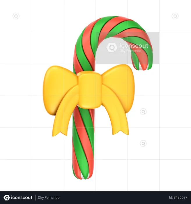 Candy Canes  3D Icon